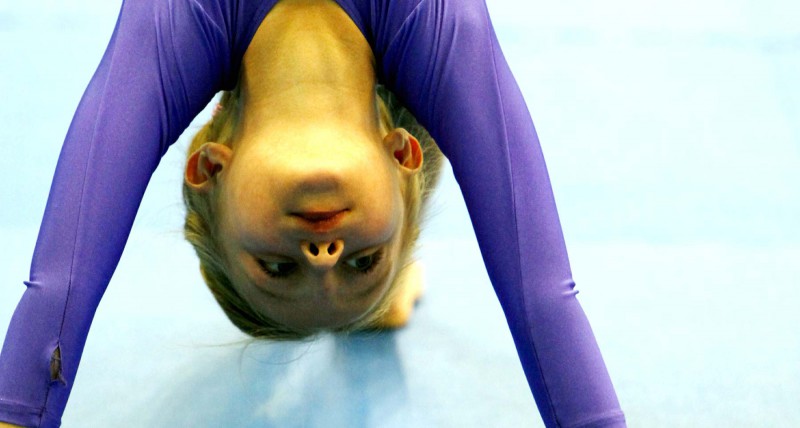 gymnast on floor